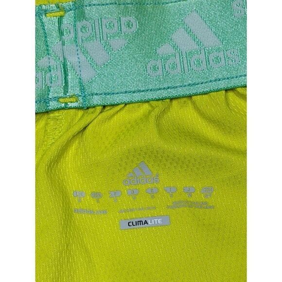 (3/$27)Adidas Size Small Pull On Clima Lite Elastic Waist Yellow Athletic Shorts - Picture 3 of 10